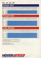 The Hoverspeed 1982 brochure, including timetables - June timetables